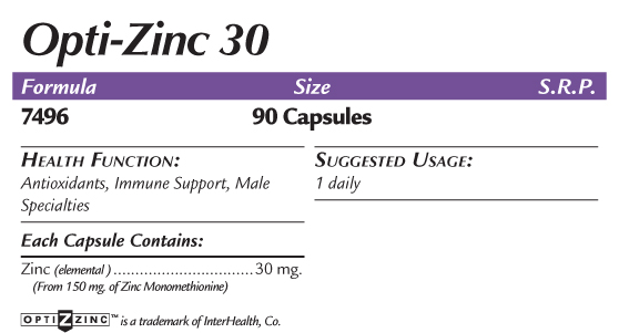 Opti-Zinc 30 mg Douglas Laboratories