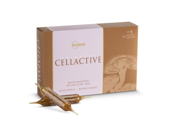 ApiBoost ® Cellactive von BiobeeApiBoost® Cellactive Gelée Royale & Ling Zhi Trinkampullen – 20 Ampu