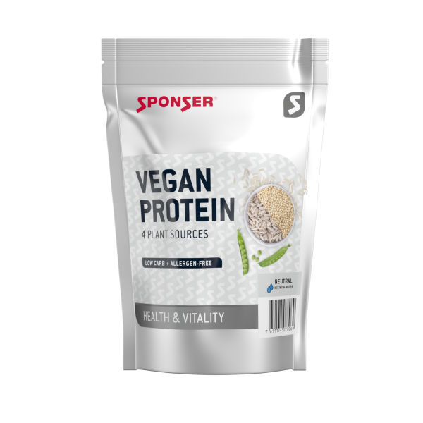 Sponser Vegan Protein, NEUTRAL Beutel (480 g)