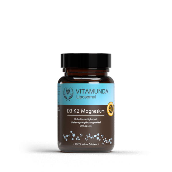 Liposomales Vegan D3 K2 Magnesium von Vitamunda