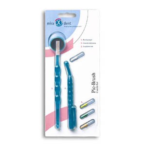 Miradent Pic-Brush Combi Set, hell-blau