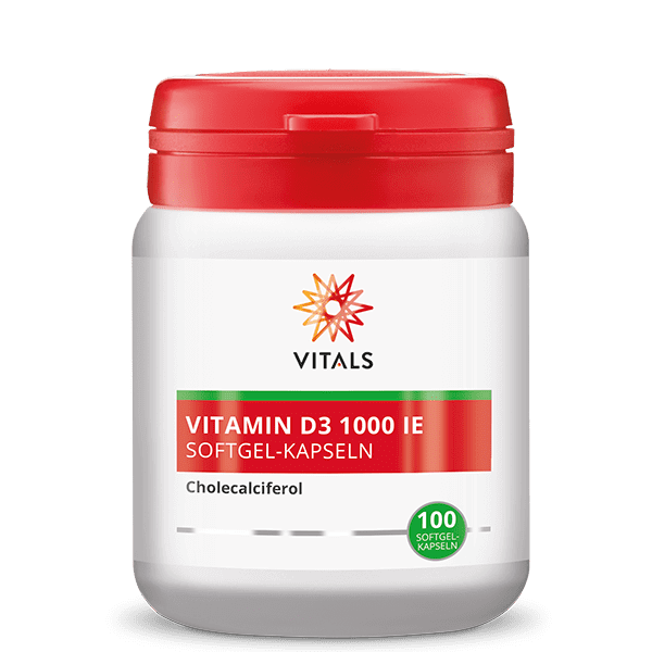 Vitamin D3 1000 IE Softgel-Kapseln von VITALS