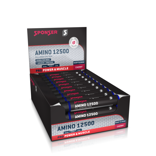 Sponser Amino 12500, CHERRY Display (30 x 25 ml)