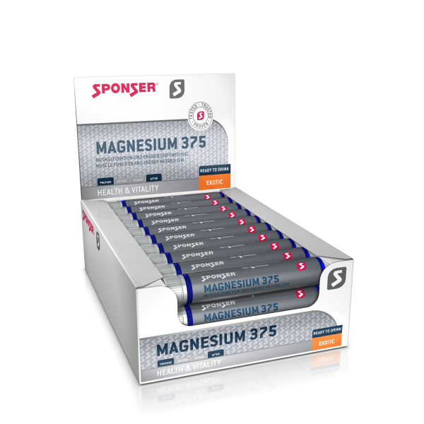 Sponser Magnesium 375, EXOTIC Display (30 x 25 ml)