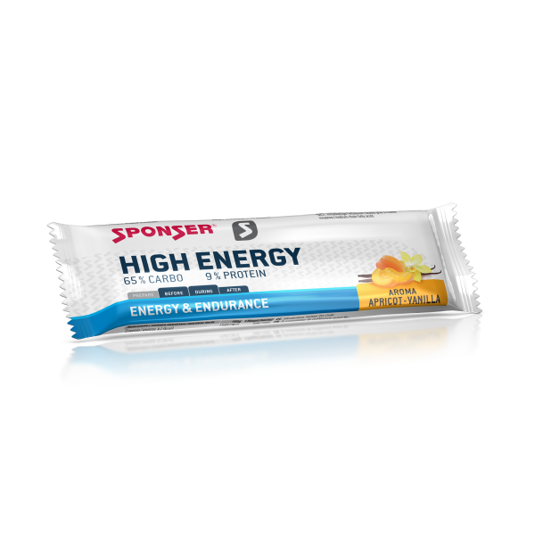 Sponser High Energy Bar, VANILLE/APRICOT Display (30 x 45 g)