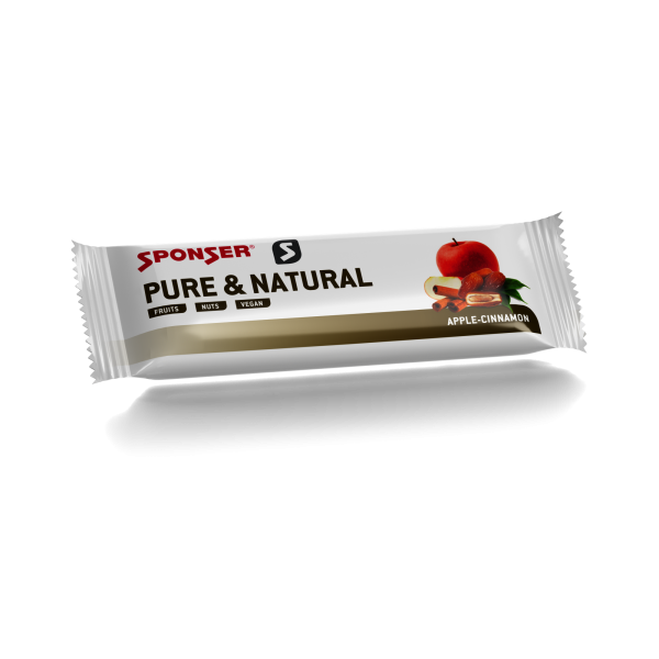 Sponser Pure & Natural, APPLE-CINNAMON Display (25 x 50 g)