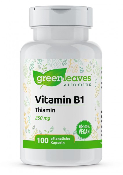 Vitamin B1 250mg Thiamin Greenleaves