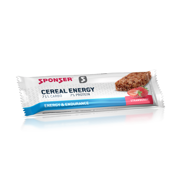 Sponser Cereal Energy Bar, STRAWBERRY Display (20 x 40 g)